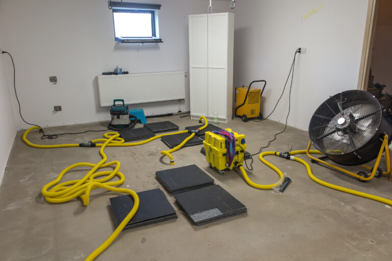 Drying,A,Concrete,Floor,Under,A,Fabric,Covering.,After,Pouring,