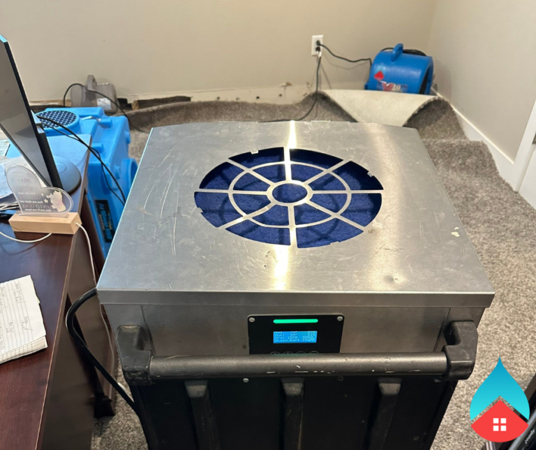 Professional deodorization process removing smoke particles from indoor air