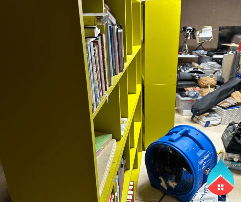 Technician documenting water damage with photos and moisture logs