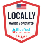 Technician inspecting damage while completing insurance paperwork