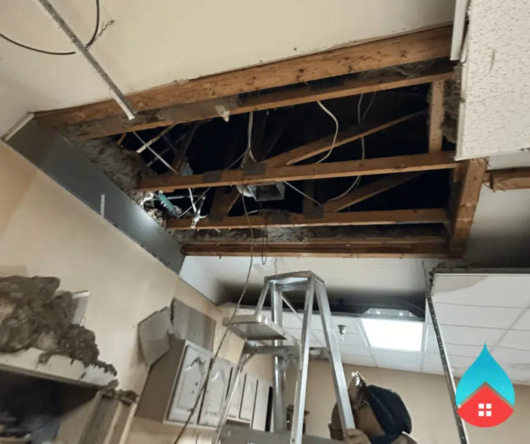 water damage cleanup, fast response times, advanced equipment, and certified technicians