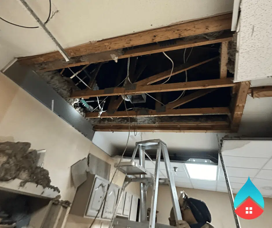 water damage cleanup, fast response times, advanced equipment, and certified technicians