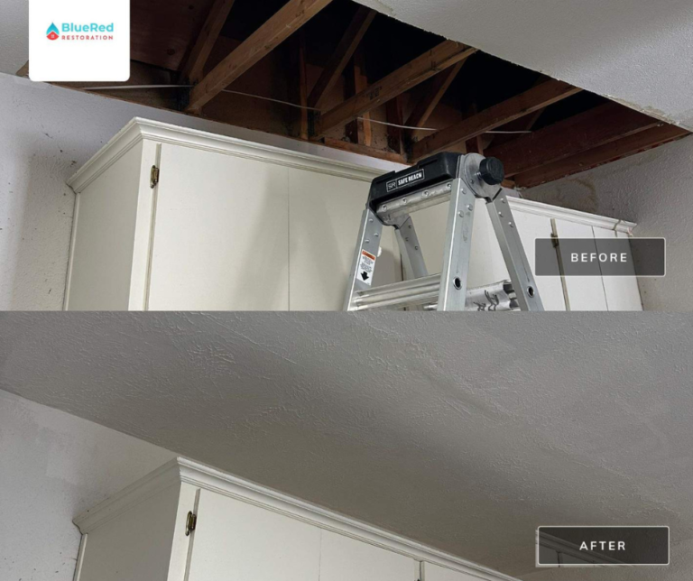 Emergency water cleanup team responding to sudden indoor flooding