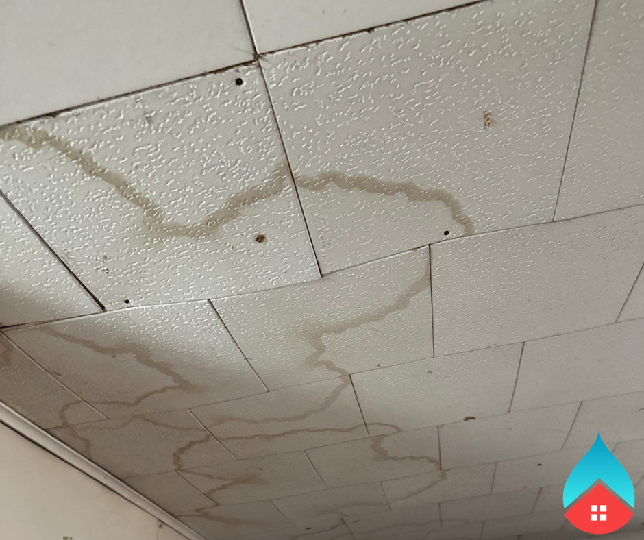 Water intrusion inside a home caused by heavy rain and storm runoff.